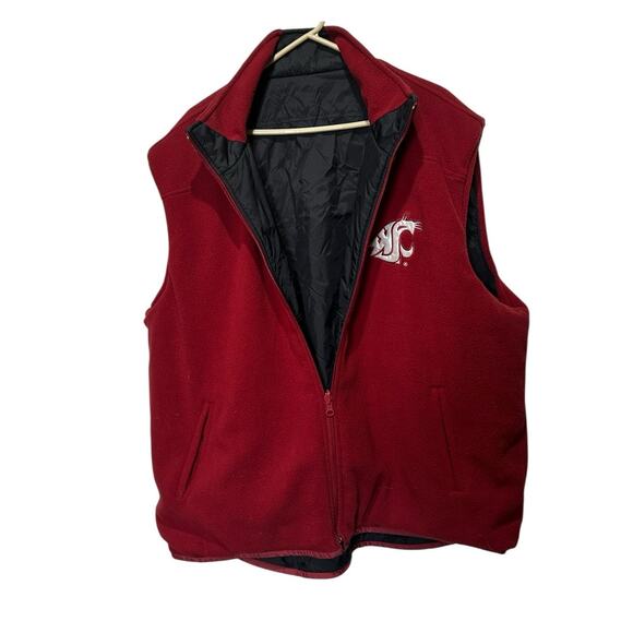 Pro Player Vintage WSU Cougars Reversible Vest Men's XL Full Zip - Picture 3 of 8